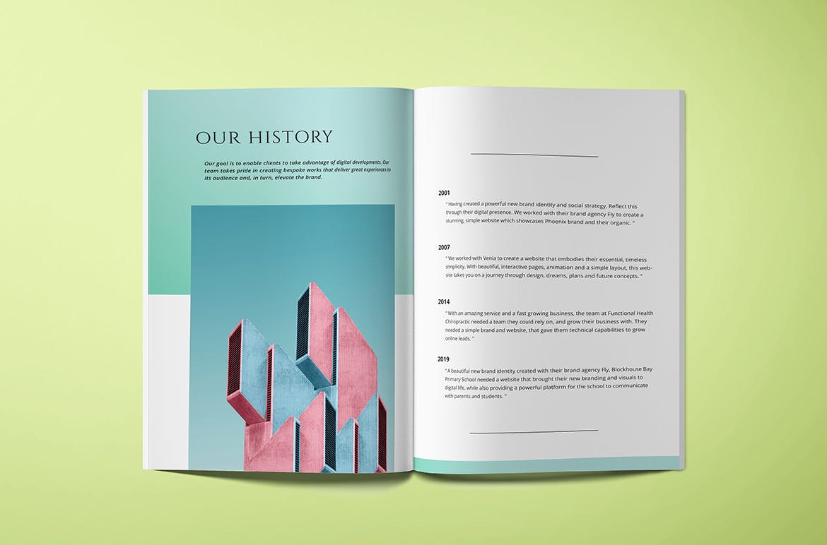 A4尺寸规格建筑公司适用的企业画册设计模板 Architecture A4 Proposal Brochure Template插图(2)