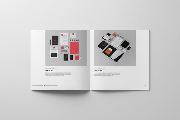 广告设计/网站设计/工业设计公司适用的产品目录画册设计模板 Graphic Design Portfolio Template插图(4)