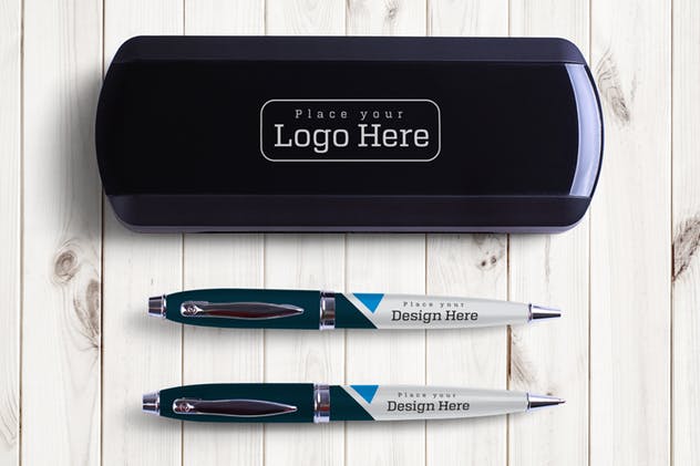 高档钢笔签字笔笔盒样机v2 Pen Box Mock Up V.2插图(1)