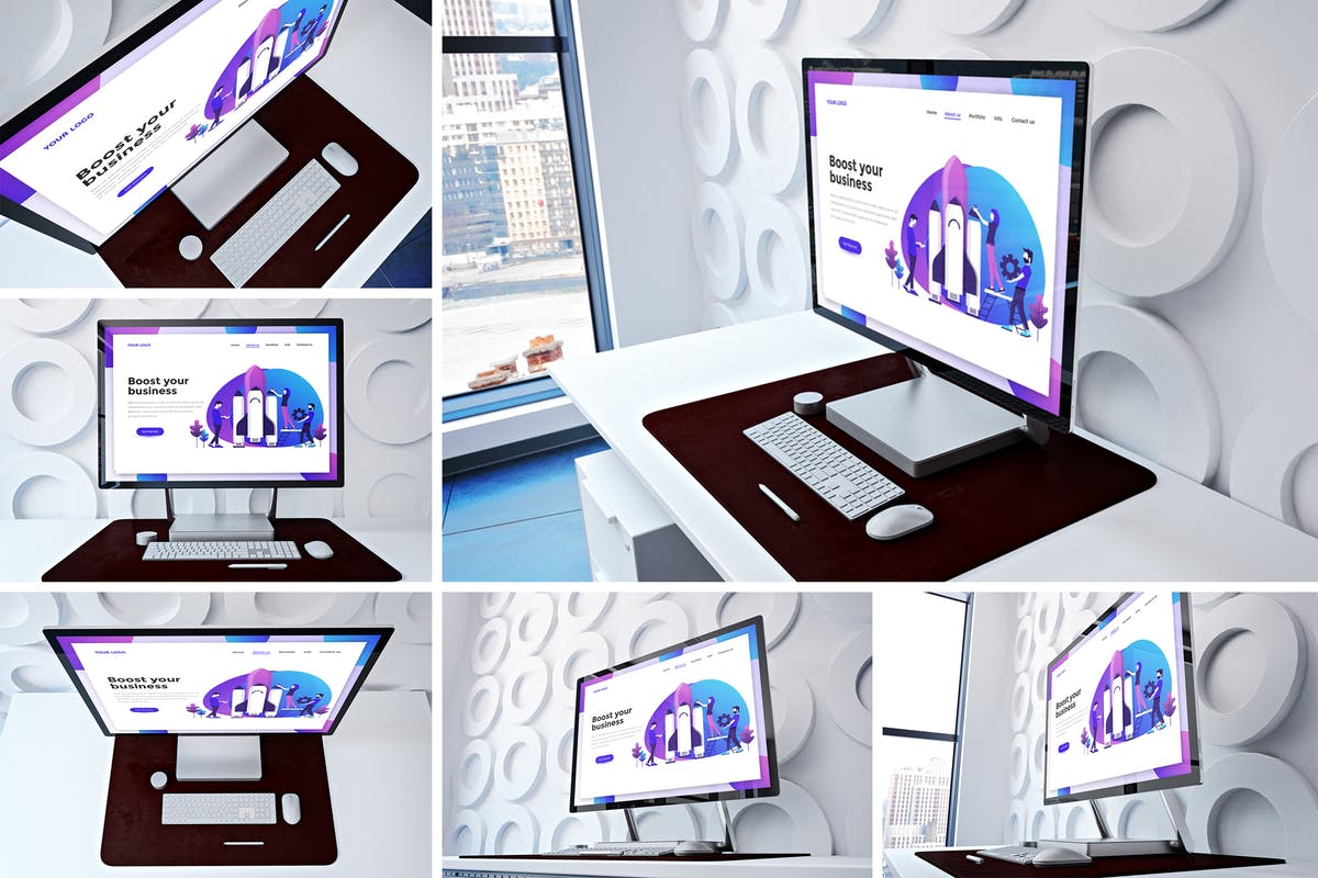 办公室场景微软一体机样机 Surface Studio in office插图
