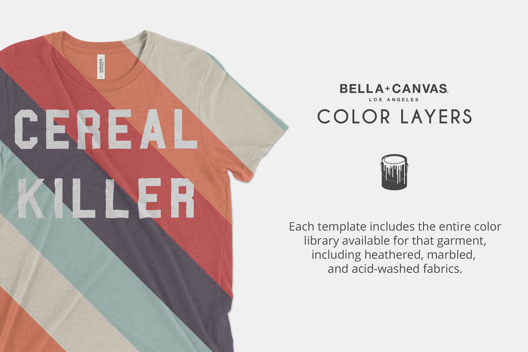 胸前印花图案T恤样机模板 Bella Canvas 3413 Tri-Blend Mockups插图(4)