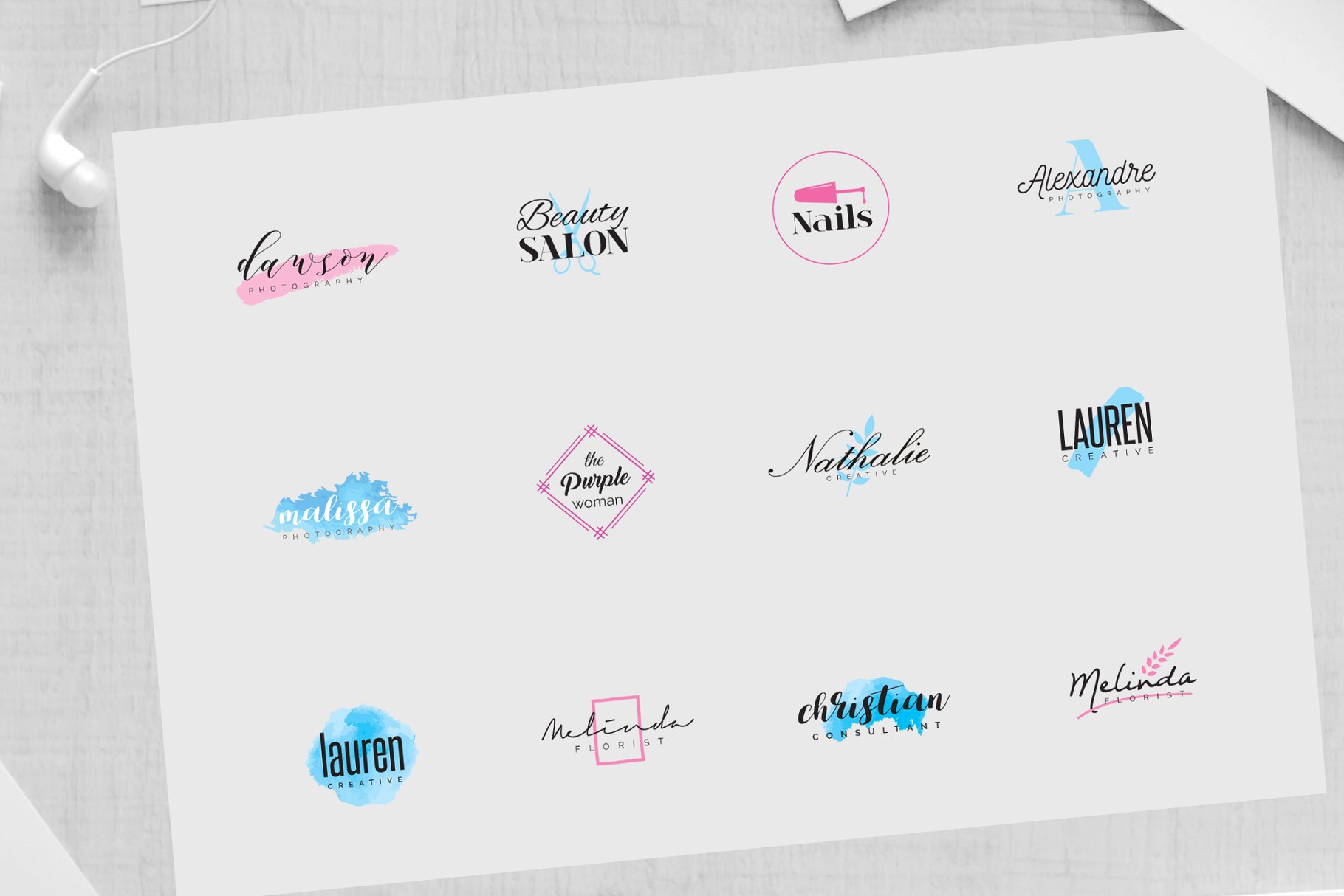 女性品牌商标设计Logo设计模板合集 LADYPOWER Feminine Branding Logo Set插图(4)