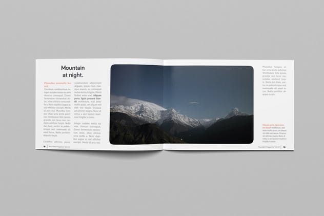 横向规格时尚摄影杂志画册设计 Rounded Landscape Magazine插图(9)