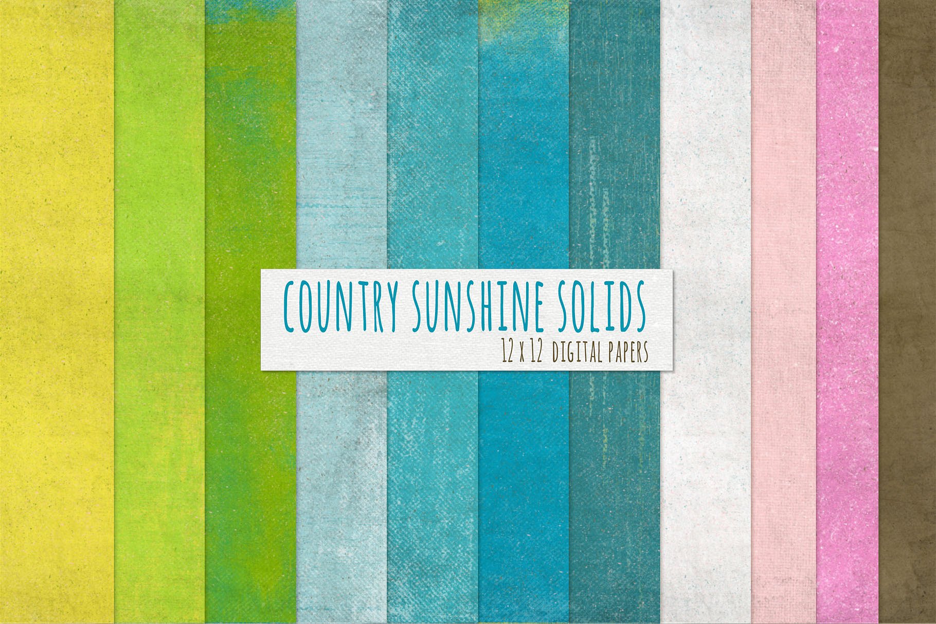 多彩阳光色彩纸张纹理 Country Sunshine Solid Digital Paper插图(3)
