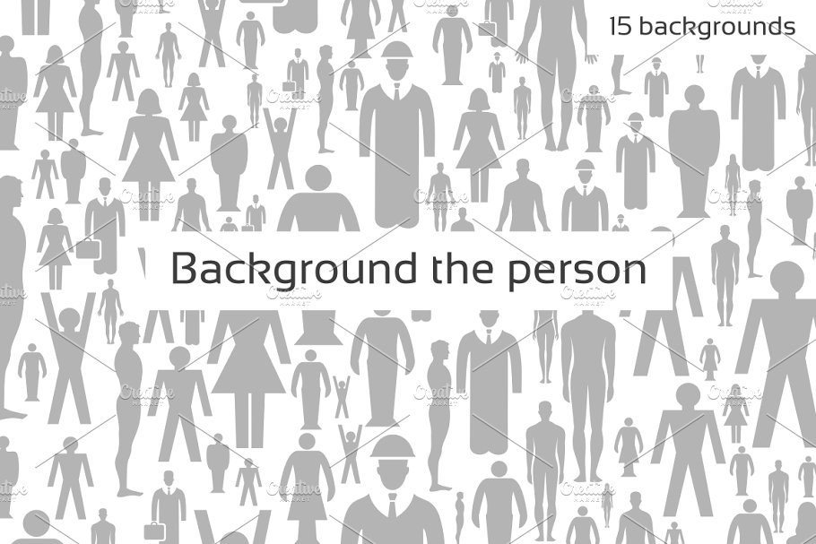一组15个人物图案背景素材 Background the person插图