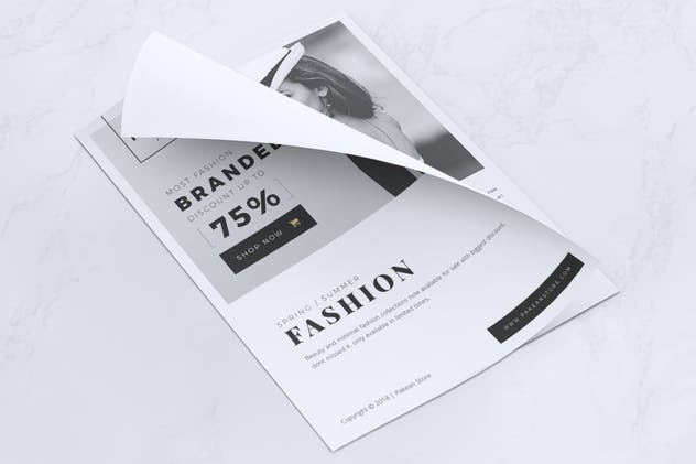 极简设计风格时尚品牌促销海报模板设计 PAKEAN Minimal Fashion Flyer插图(5)