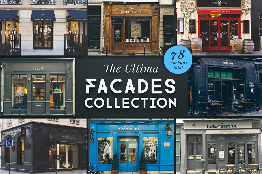 终极欧美街景店铺店招招牌样机大合集[2.63GB] The Ultima Facades Collection插图