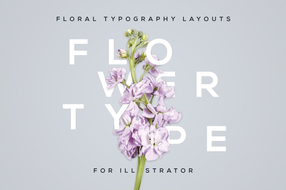 美丽花卉布局排版AI图层样式 FlowerType for Illustrator插图