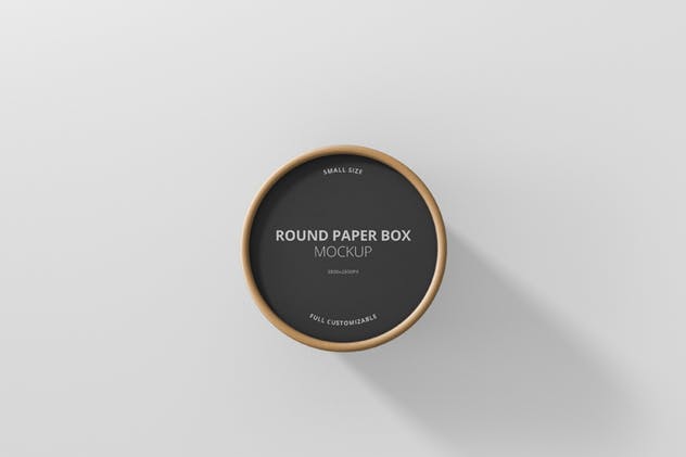 茶叶/咖啡小规格纸筒包装设计样机模板 Paper Box Mockup Round – Small Size插图(7)