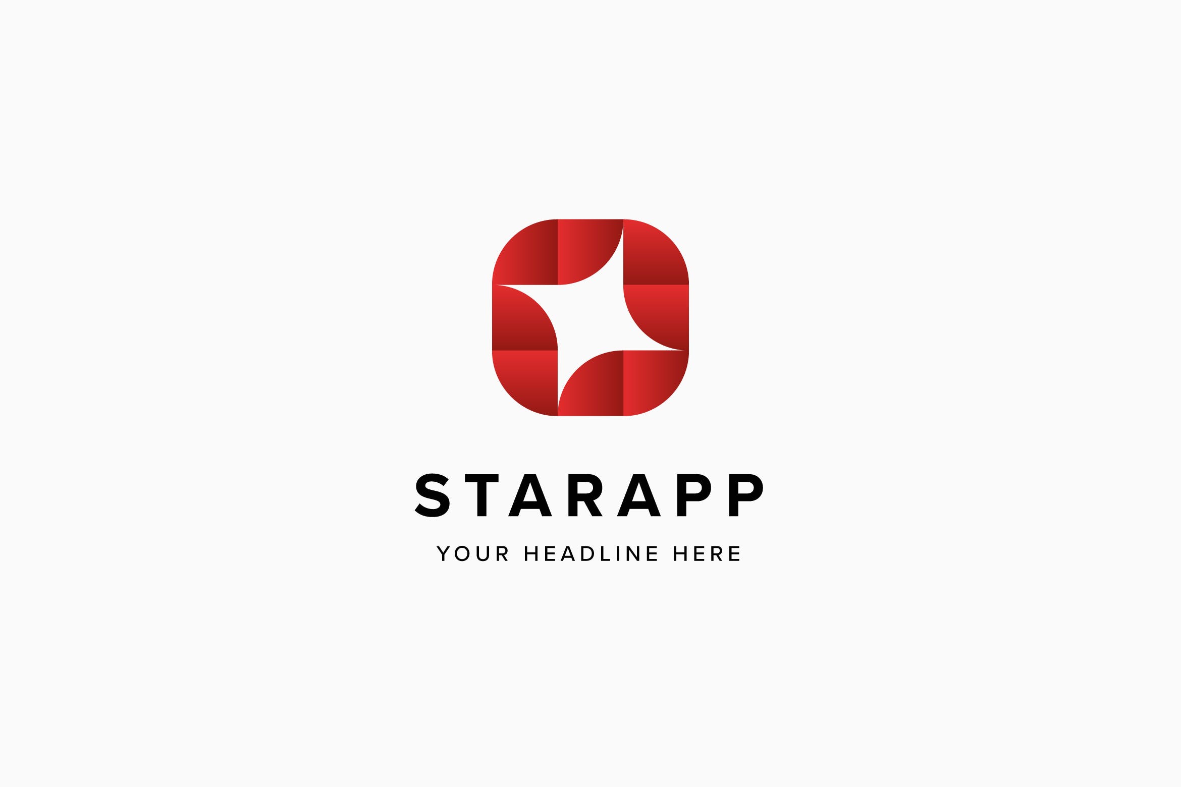 星级APP评选Logo标志设计模板素材 Star App Logo Template插图