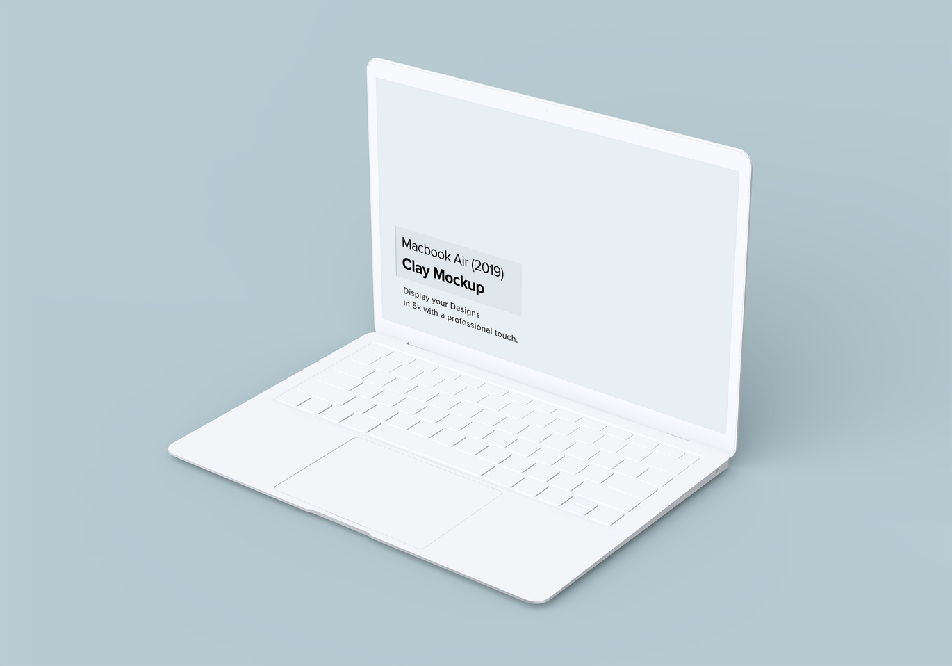 2019款MacBook Air超极本屏幕预览样机模板 Clay Macbook Air Mockup 1.0插图(3)