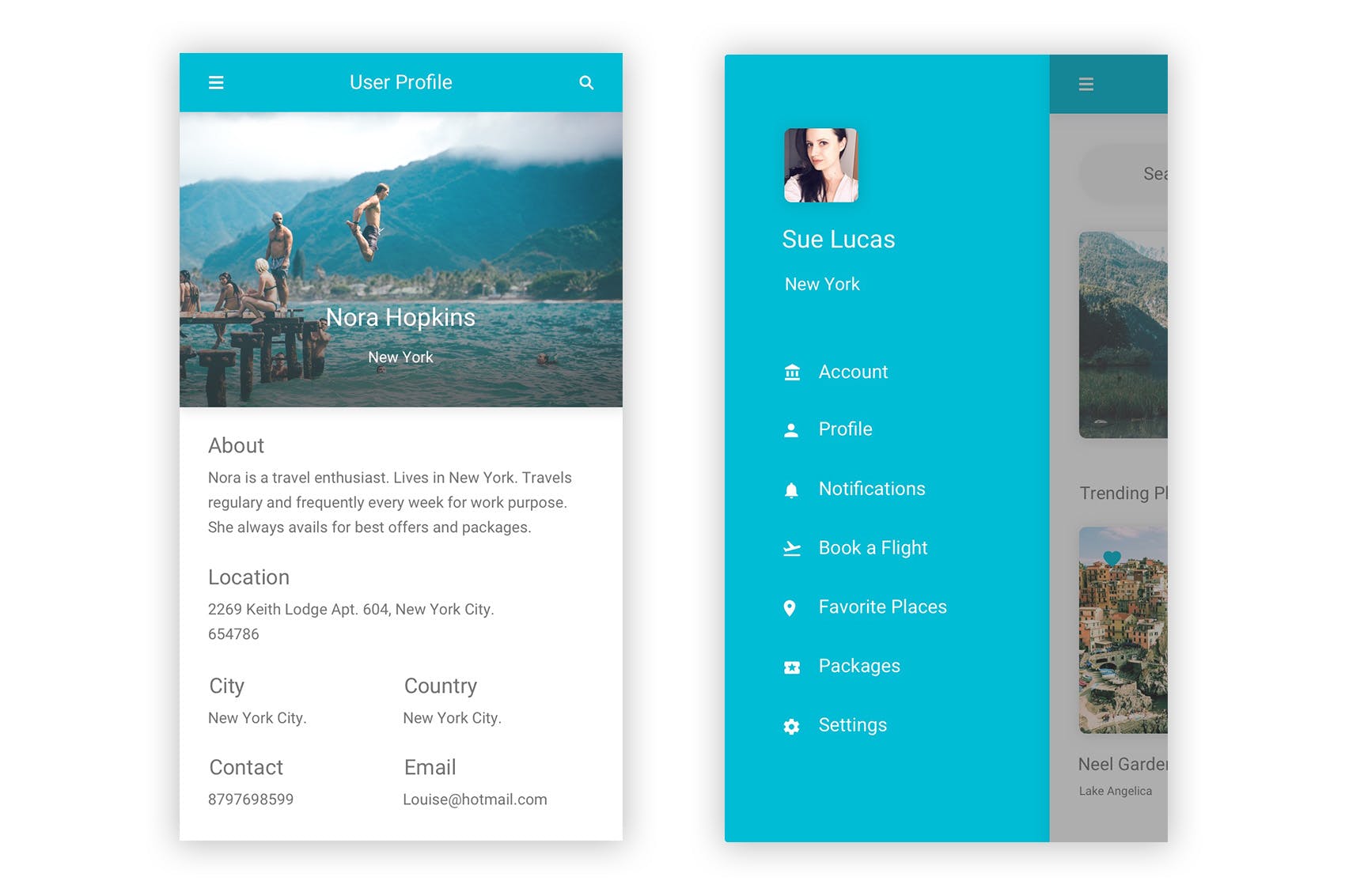 旅行和航班机票预订APP应用程序UI界面设计PSD模板 Udaan – Travel & Flight Booking App for Photoshop插图(9)