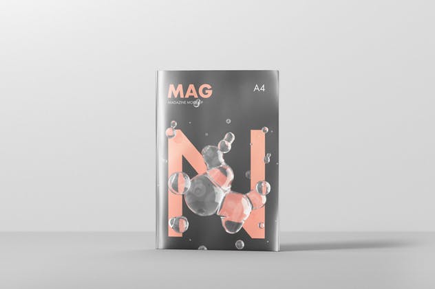 高品质A4杂志印刷品样机模板 Magazine Mockup – A4 210×297 mm插图(5)