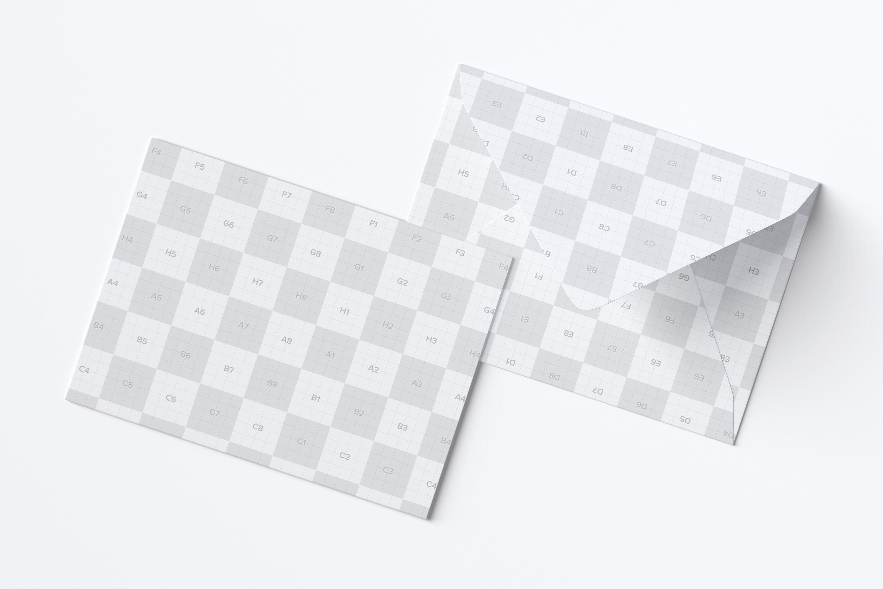 A7尺寸大小信封设计样机模板 A7 Envelope Exterior Layout Mockup插图(3)