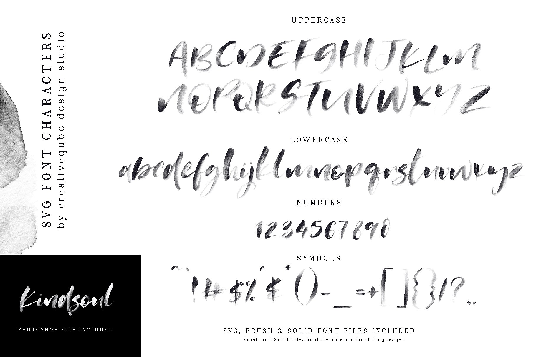 手绘水彩SVG字体&平滑衬线英文字体 KindSoul SVG Script & Serif Font Duo插图(9)