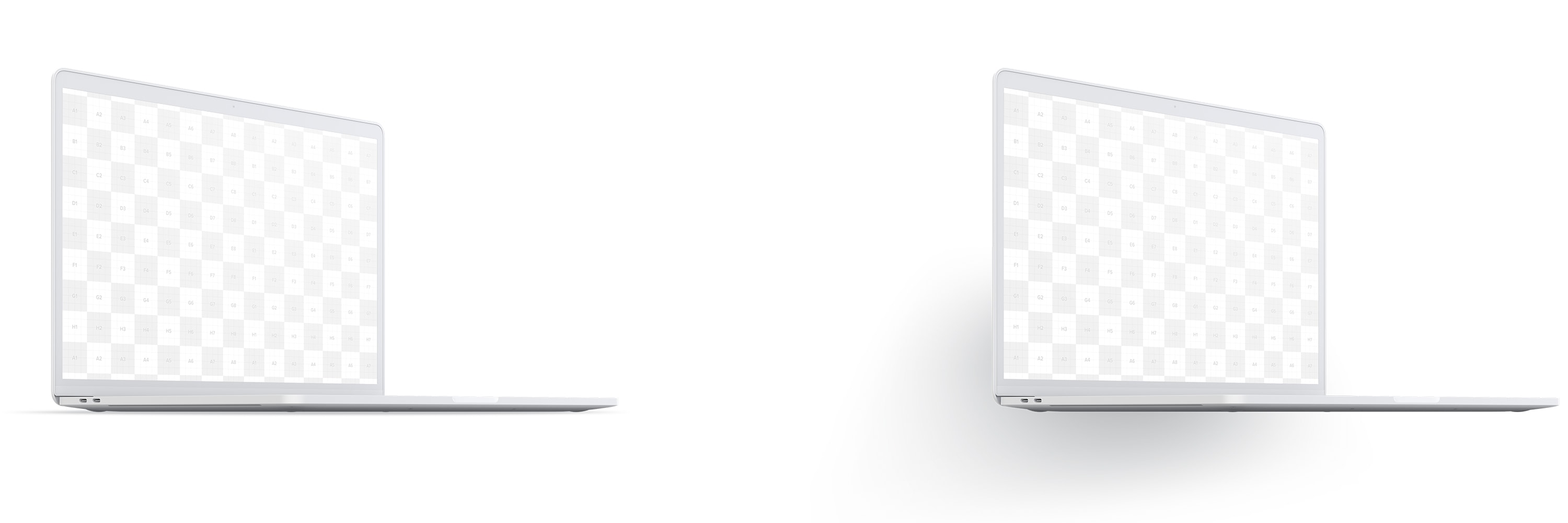 15寸MacBook Pro苹果笔记本电脑屏幕设计效果图预览前左视图样机02 Clay MacBook Pro 15" with Touch Bar, Front Left View Mockup 02插图(4)