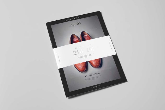 A4规格时尚杂志宣传册样机v2 A4 Brochure Mock-up 2插图(1)