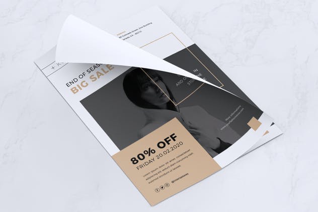 时尚服饰品牌促销广告海报设计模板 KOLASE Fashion Store Flyer插图(3)