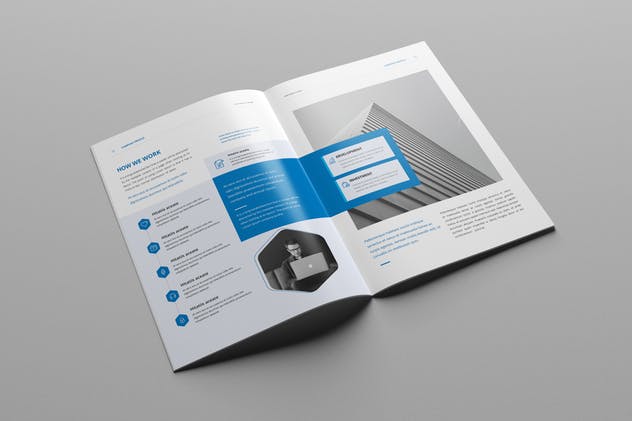 一套简约专业企业画册设计模板下载 Company Profile插图(7)