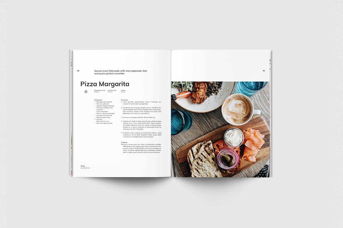 菜谱菜单图书/美食杂志版式设计模板 Cookbook插图(5)