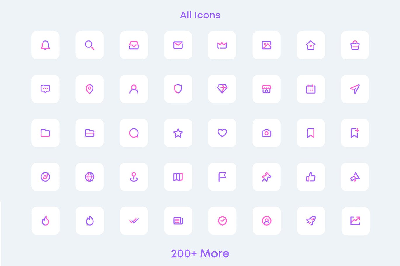Web&APP用户交互界面UI图标素材包 Complete Web and Mobile UI Icons Pack – UICON2插图(5)