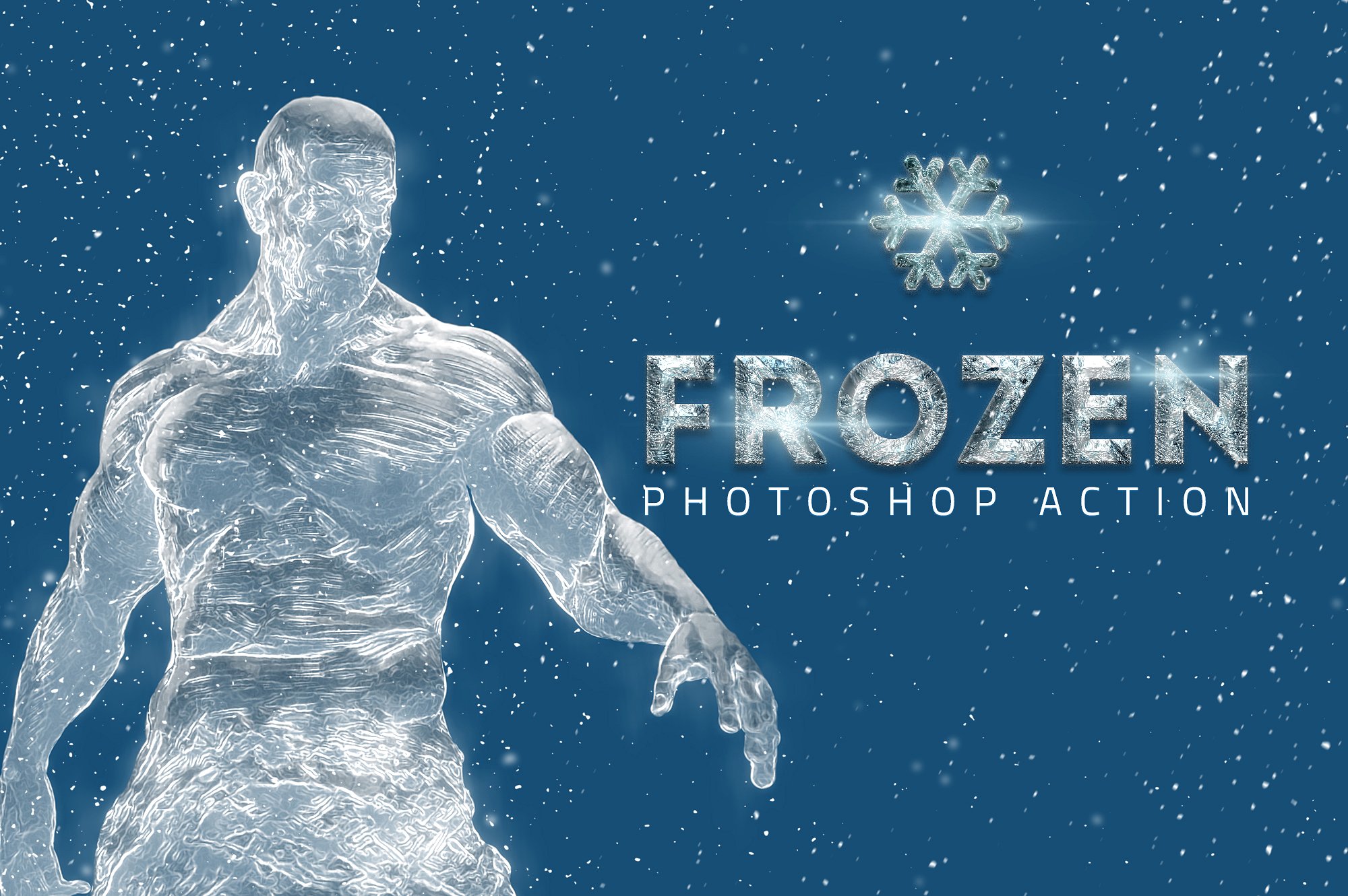 独特冰块雕刻效果的PS动作 Frozen Ice Photo Effect [atn]插图