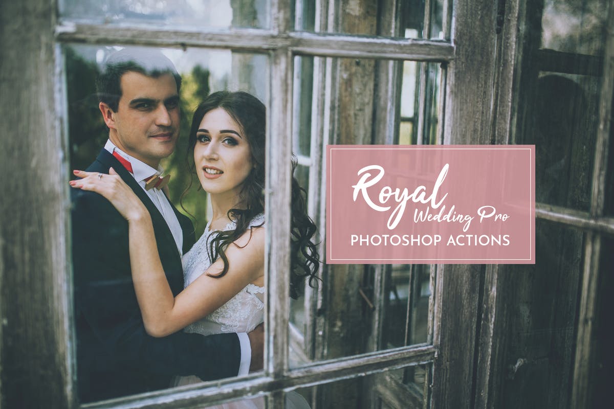 喜庆婚纱照片后期处理PS动作 Royal Wedding Pro Photoshop Actions插图