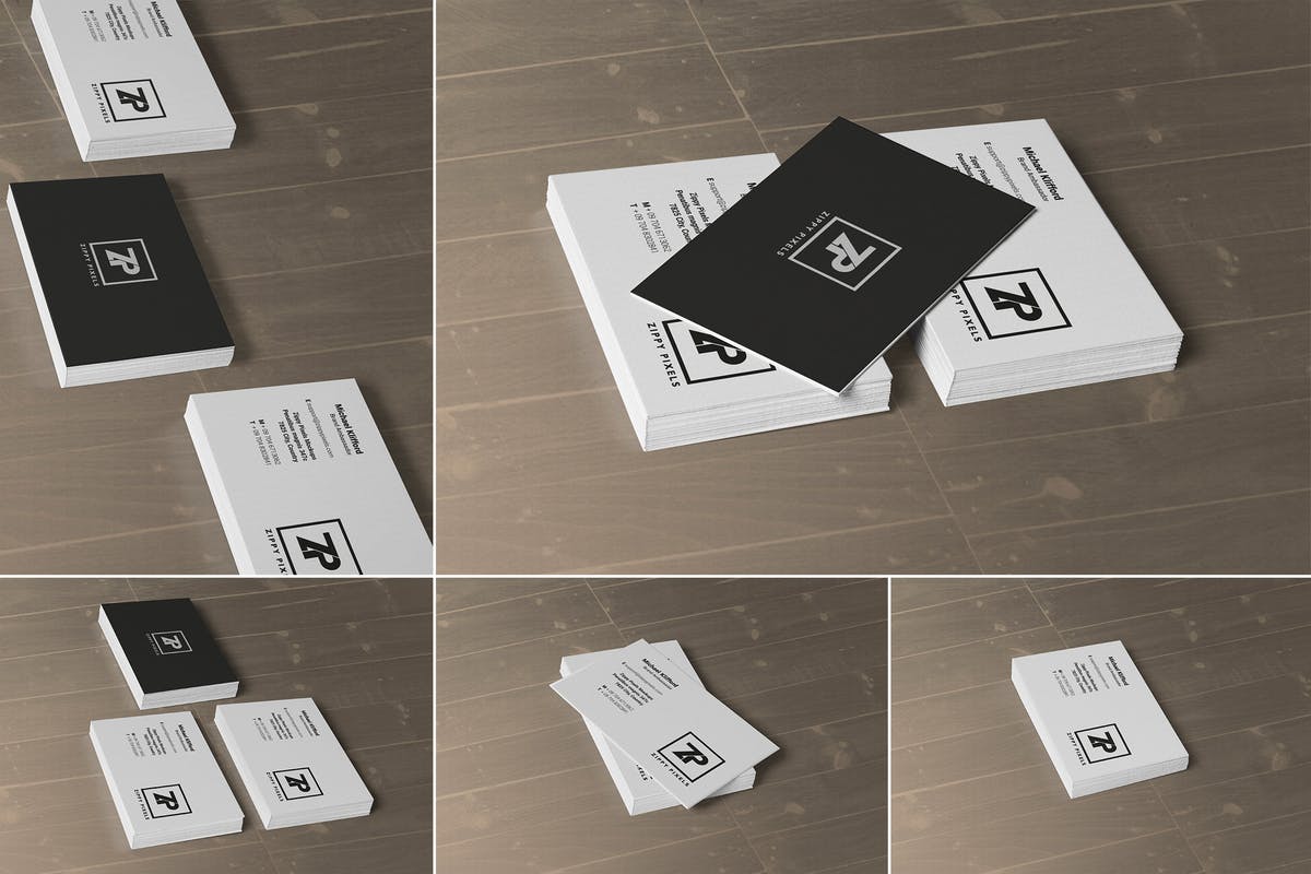5款企业名片设计样机模板 5 Business Card Mockups插图