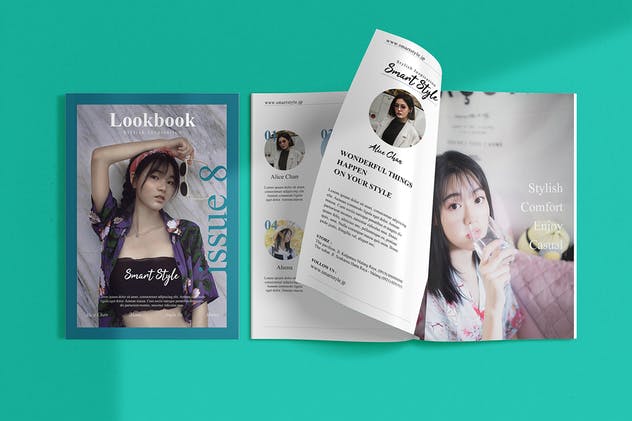 时尚杂志服装产品目录设计模板 Lookbook – Fashion Magazine插图(1)