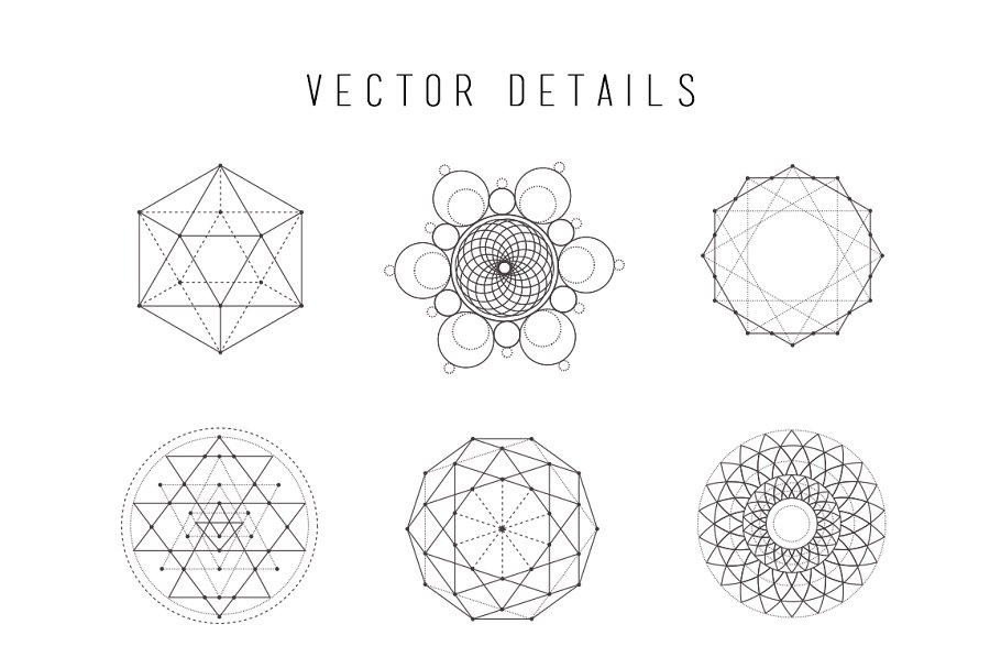 神圣宗教色彩几何图形矢量素材v3 Sacred Geometry Vector Pack Vol. 3插图(2)