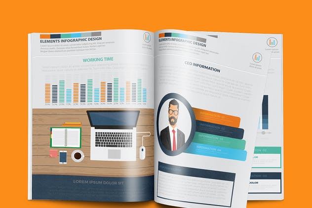 商业数据分析信息图表元素市场分析报告设计模板 CEO Infographics Design 17 Pages插图(2)