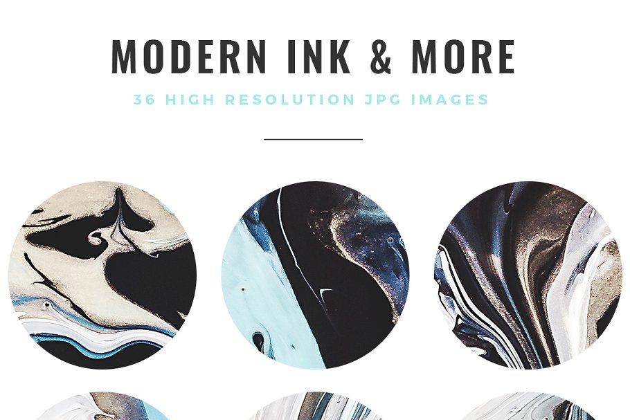 现代墨水纹理素材 Modern Ink & More Backgrounds插图(1)