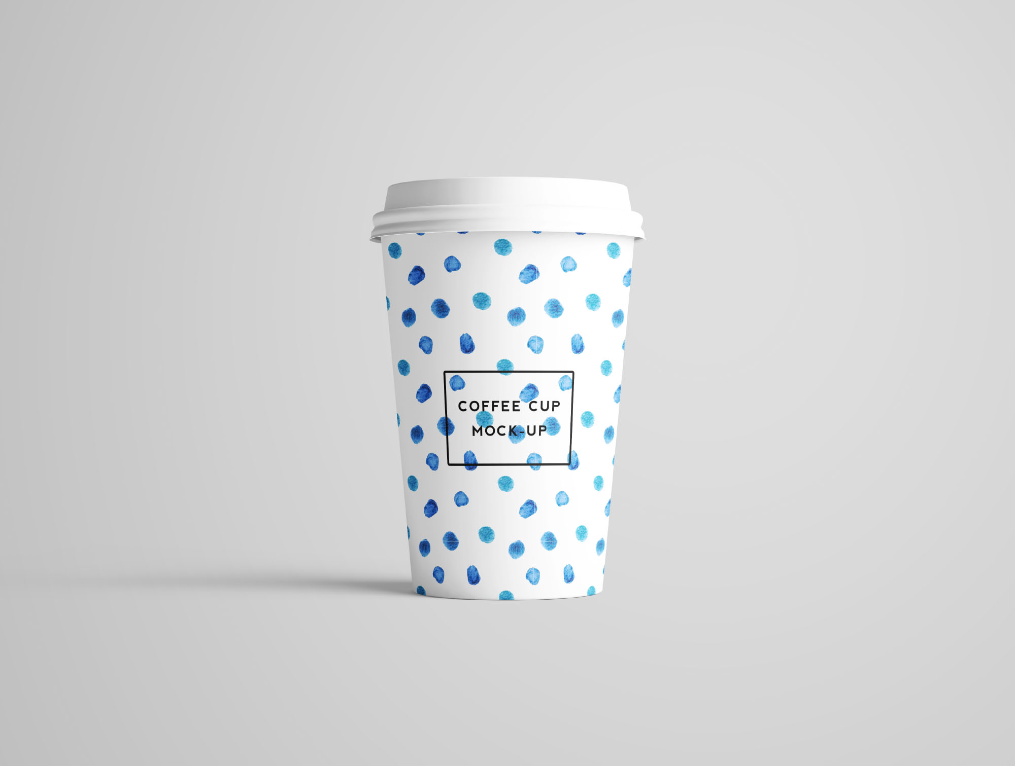 7个创意斑点咖啡杯样机PSD模板插图