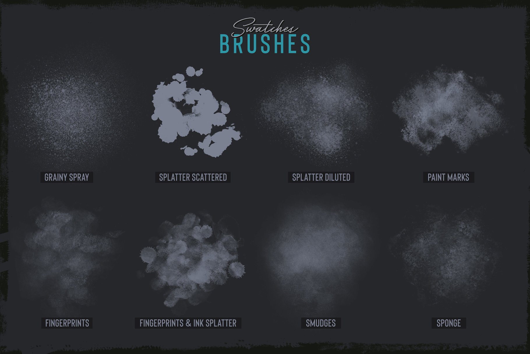 素描卡通3D渲染笔刷 Grunge Toolbox Procreate Brushes插图(3)