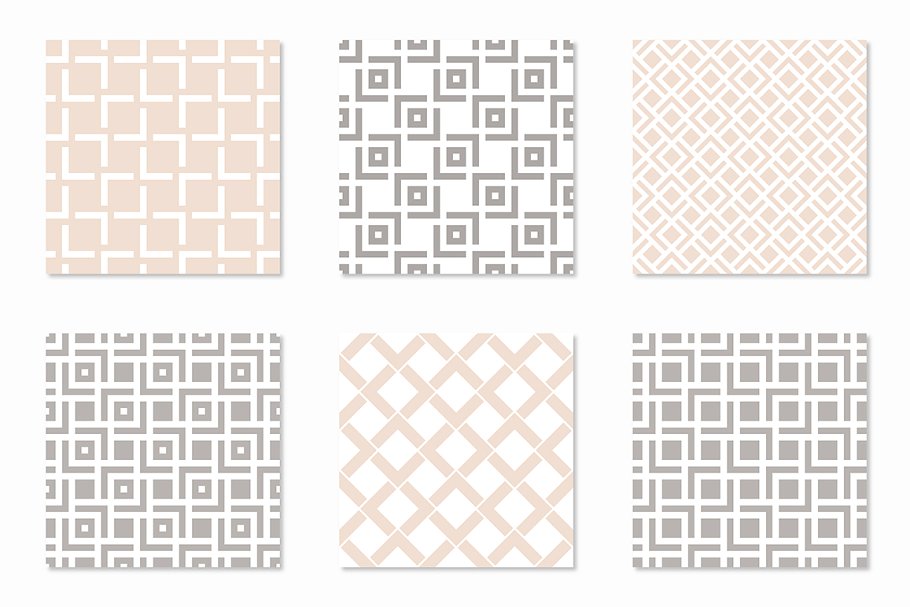 18款几何图形无缝图案纹理 18 Geometric Seamless Patterns插图(2)