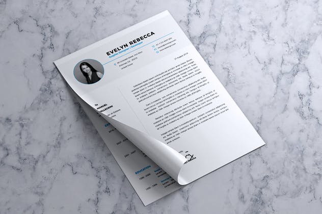 极简主义个人简历履历设计模板 Minimalist CV Resume Vol. 01插图(2)