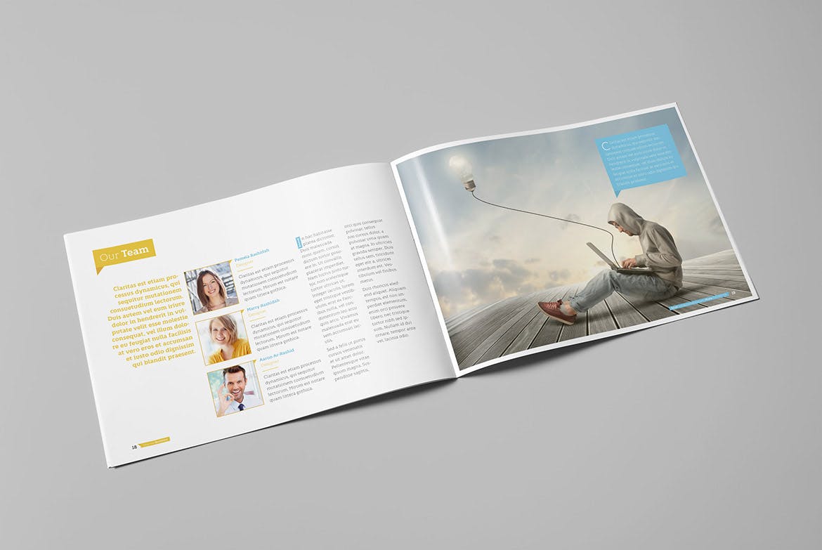 横版企业画册版式设计模板 Selected Landscape Brochure插图(9)