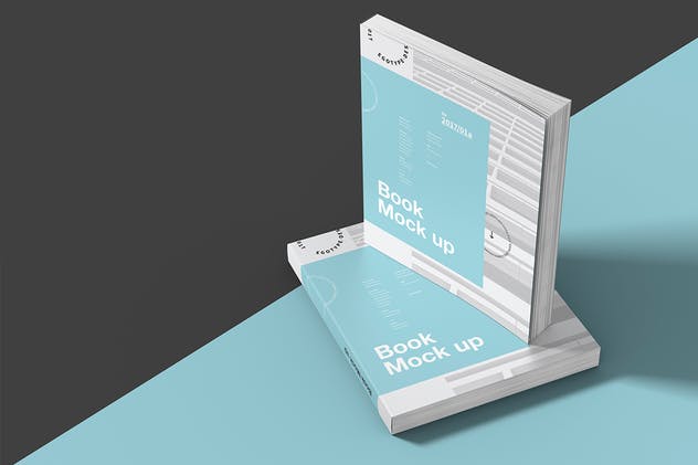 简装软封面杂志书样机 Book Mock-up插图(1)