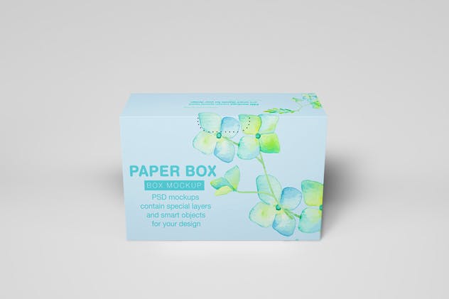 纸巾盒面巾纸盒包装样机15 Paper Box Mockup 15插图(3)
