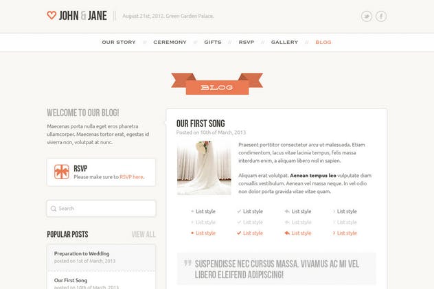 婚礼婚庆策划服务企业网站创意设计PSD模板 Wedding – Creative PSD Template插图(8)