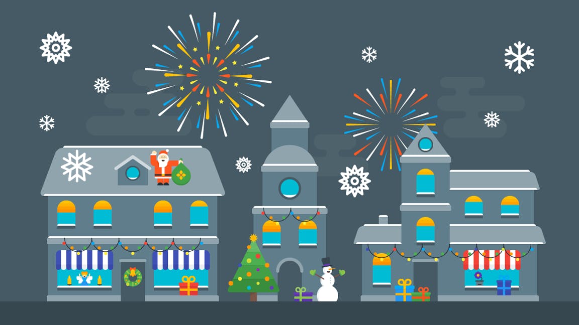 圣诞节&新年庆祝主题矢量插画素材 Christmas & New Year Illustrations插图(6)