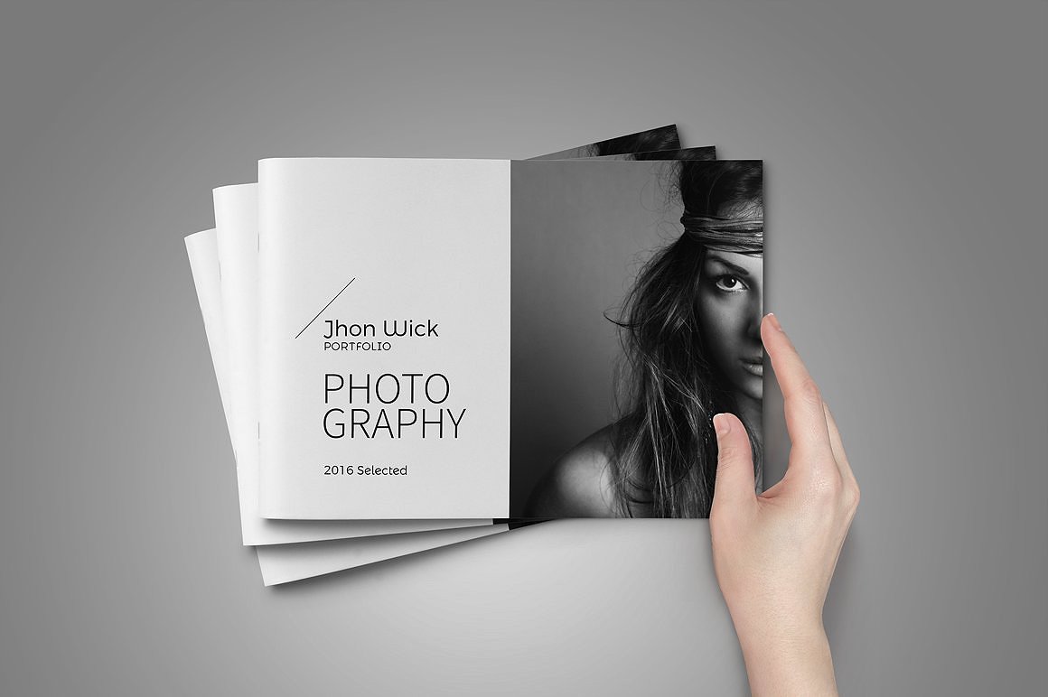 24P专业简洁现代的摄影画册手册杂志楼书设计模板插图(1)