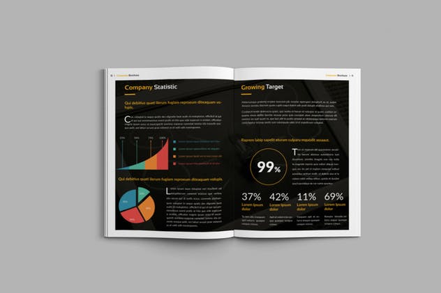 18页企业品牌形象宣传画册设计INDD模板 Pachira – Corporate Brochure Template插图(8)