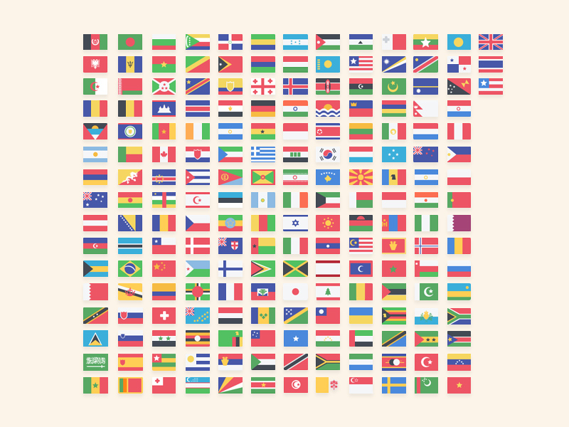 190个国家或地区的国旗(区旗)合集 Country Flags插图