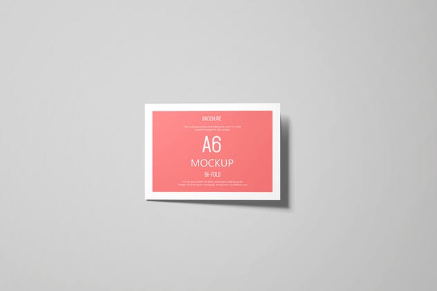 A6横向贺卡/邀请函样机套装V.2 A6 Landscape Greeting Card Invitation Mockup Set 2插图(1)