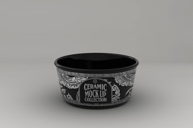 浮雕陶瓷餐具样机模板 Ceramic Pot Packaging MockUp插图(5)
