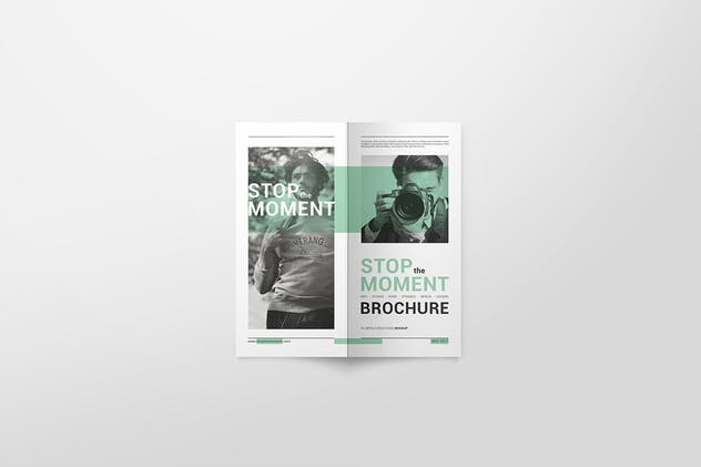 DL双折页传单宣传册样机模板V2 DL Bifold Brochure Mockups 02插图(5)