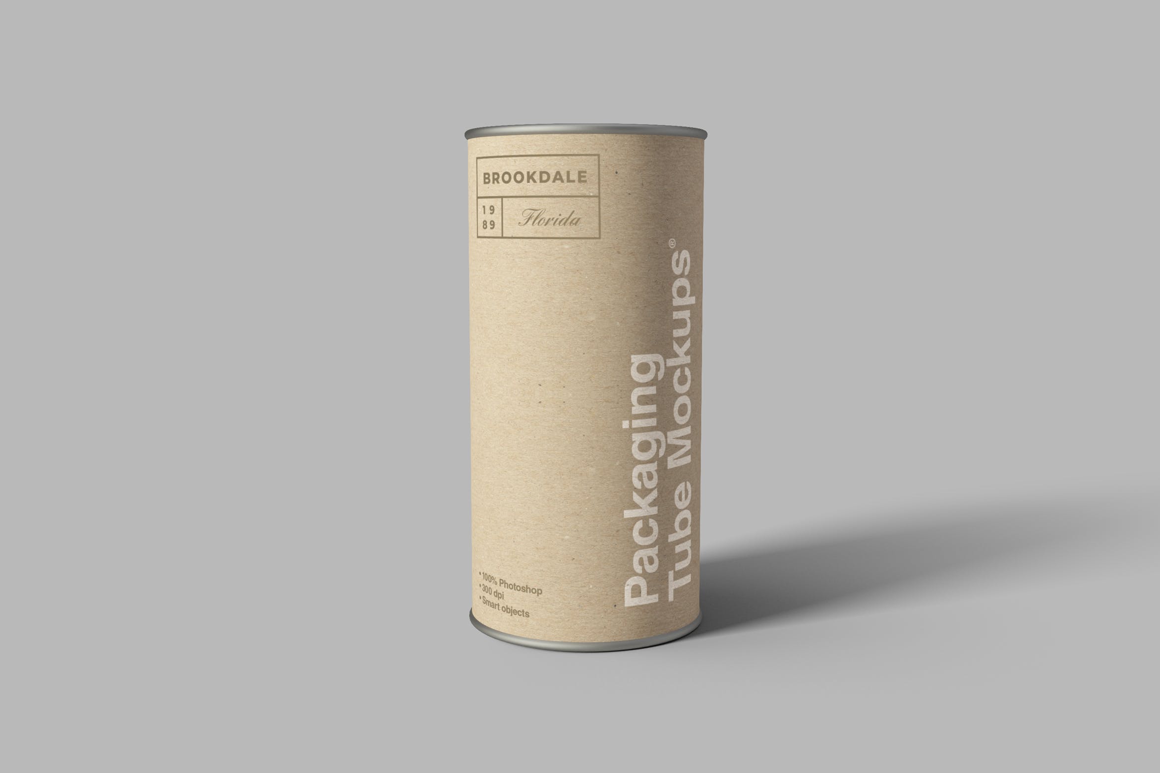 牛皮纸圆筒包装盒圆罐包装外观设计样机模板 Packaging Tube Mockups插图