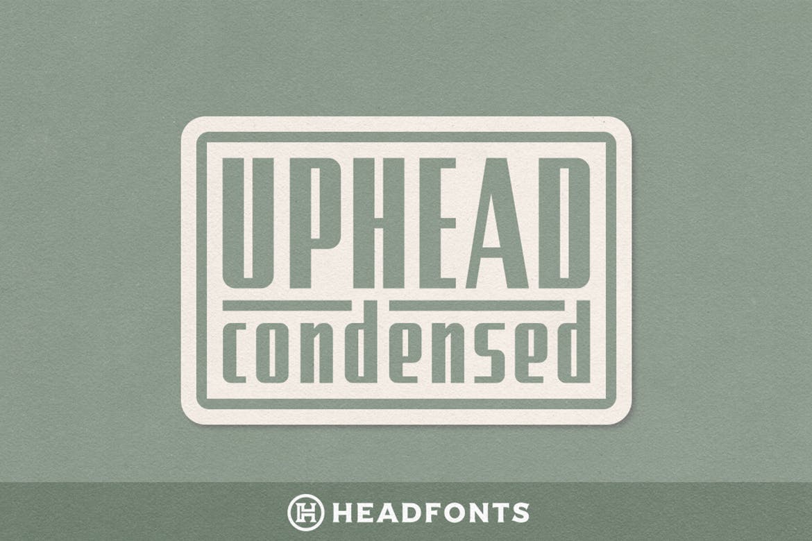 东欧街道工业标志设计风格复古无衬线字体 Uphead Condensed Typeface插图
