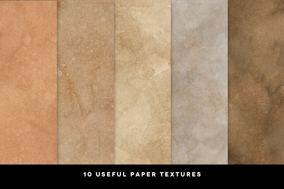 10款咖啡色调纸张纹理 10 Coffee Paper Textures插图(1)